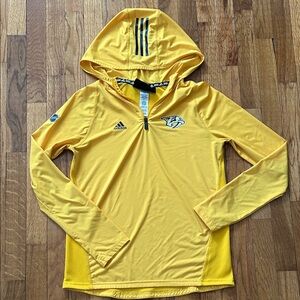 Nashville Predators NHL Adidas 1/4 Zip Long Sleeve Pullover Women’s Size Large